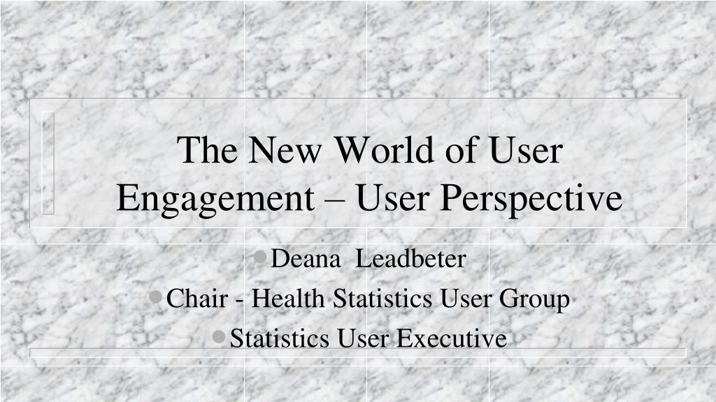 the new world of user engagement user perspective