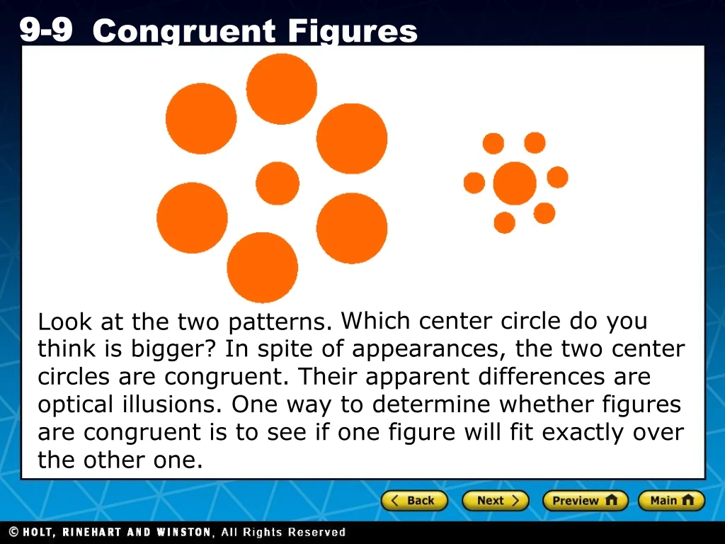 which center circle do you think is bigger