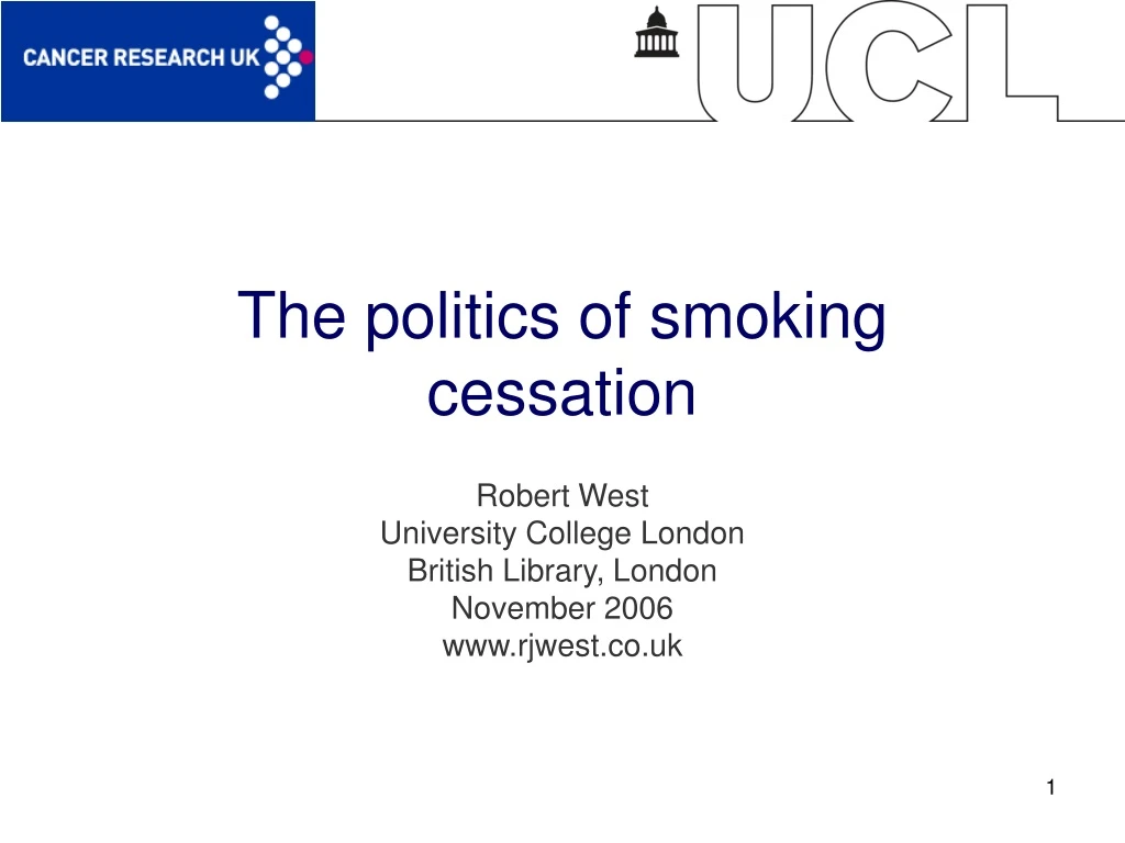 the politics of smoking cessation