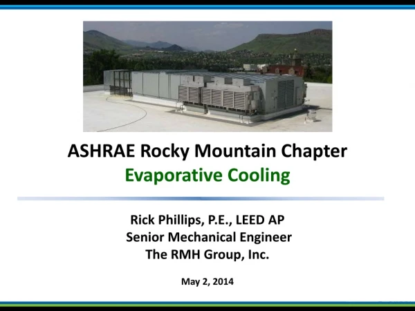 ASHRAE Rocky Mountain Chapter Evaporative Cooling