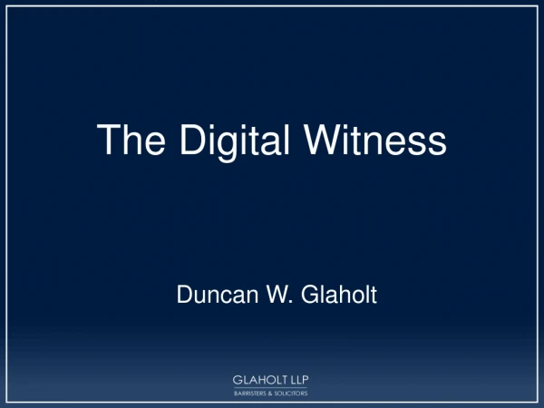 The Digital Witness