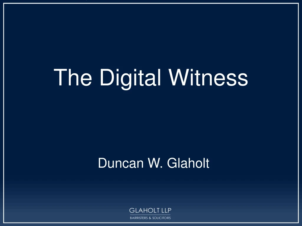 the digital witness