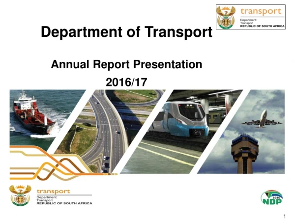 Department of Transport Annual Report Presentation 2016/17