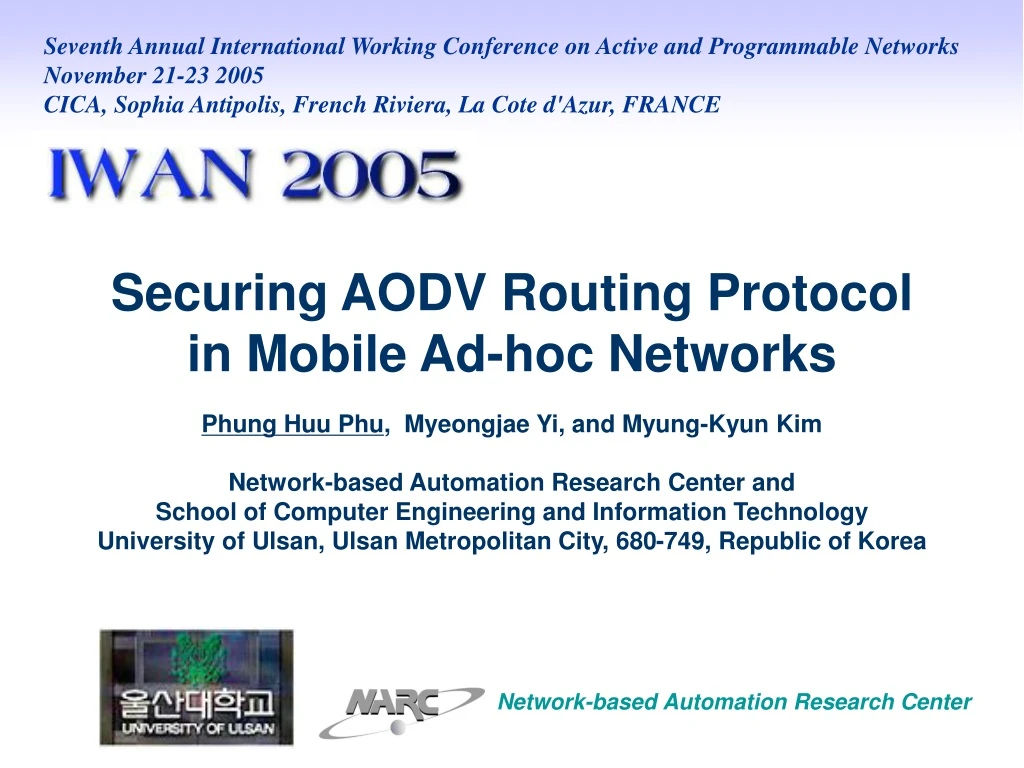 securing aodv routing protocol in mobile