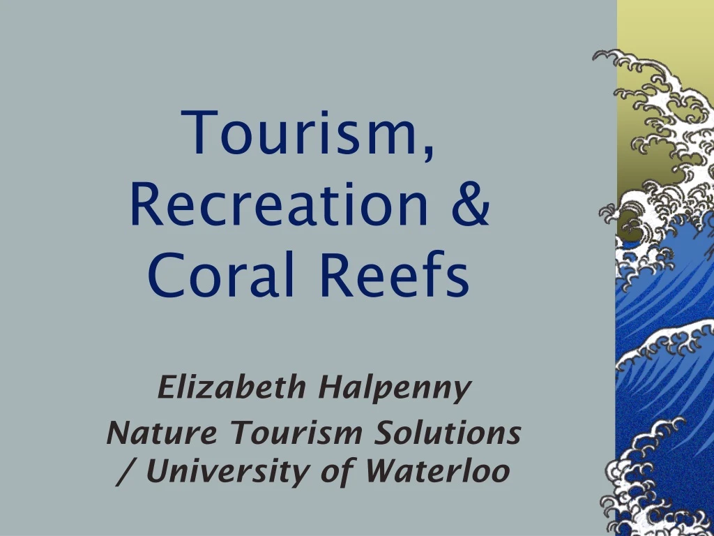 tourism recreation coral reefs