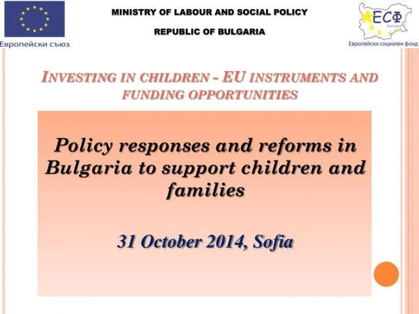 Investing in children - EU instruments and funding opportunities