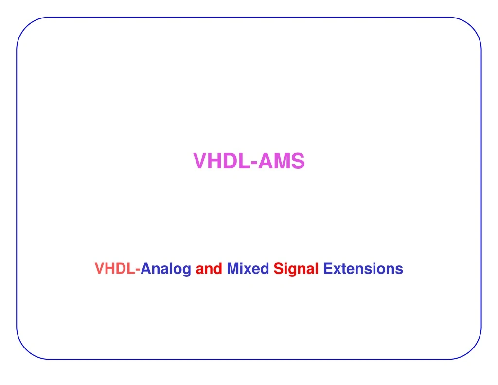 vhdl ams