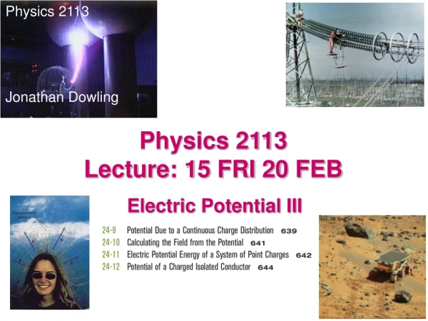 Physics 2113  Lecture: 15 FRI 20 FEB