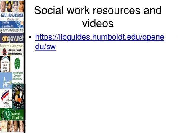 Social work resources and videos