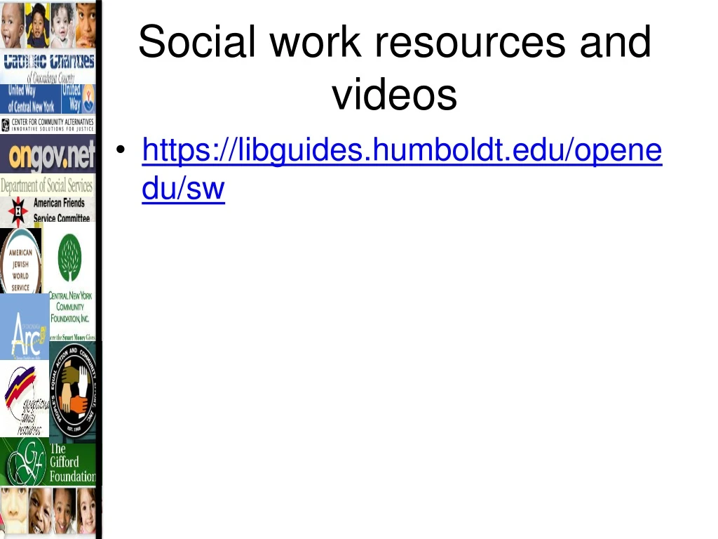 social work resources and videos