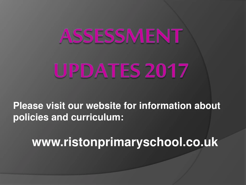 assessment updates 2017