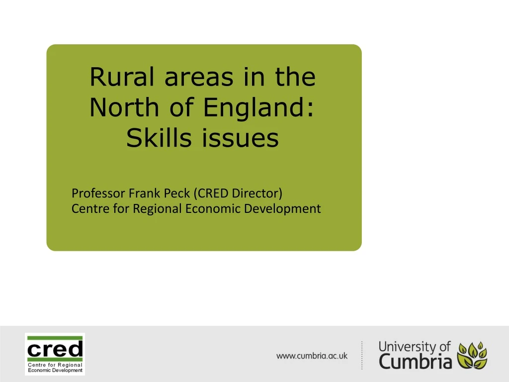 rural areas in the north of england skills issues