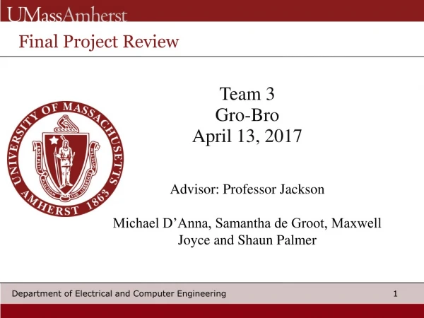 Final Project Review