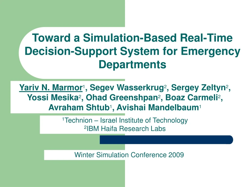 toward a simulation based real time decision