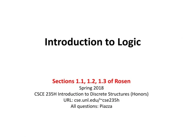 Introduction to Logic