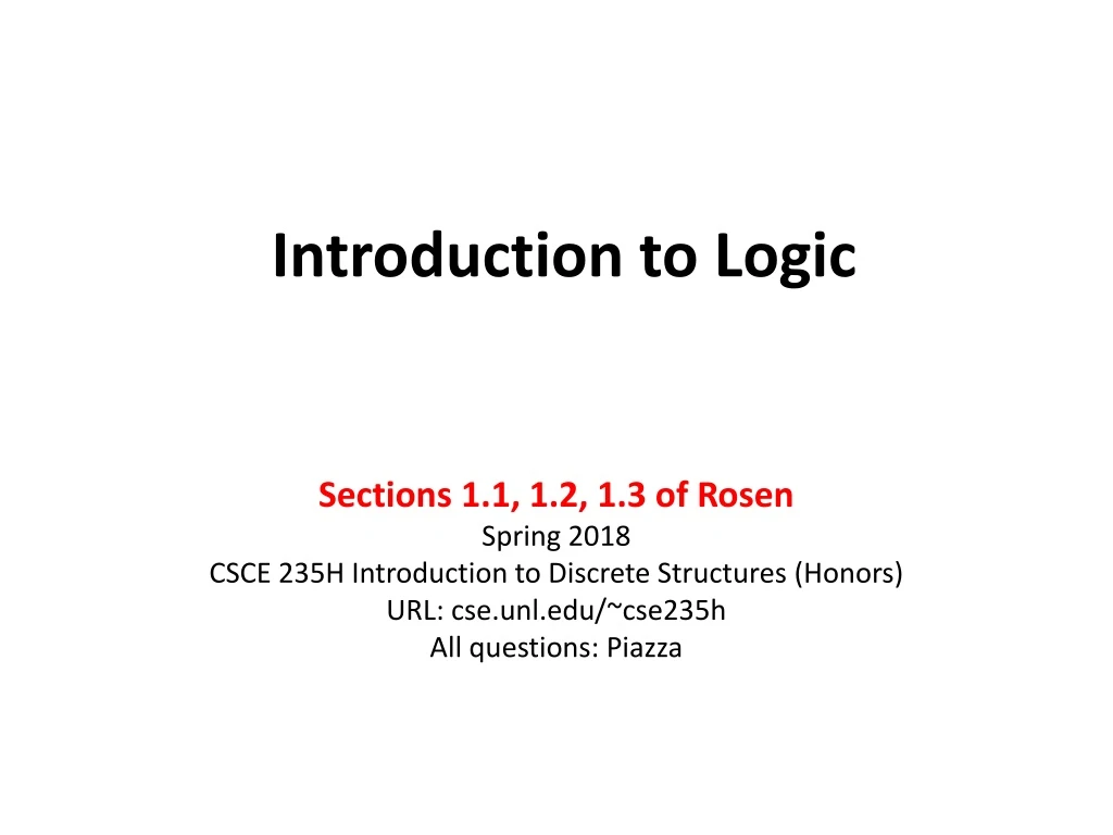 introduction to logic