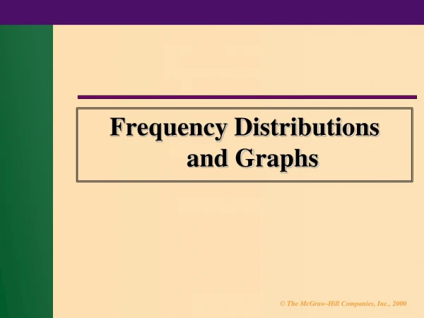 Frequency Distributions   and Graphs