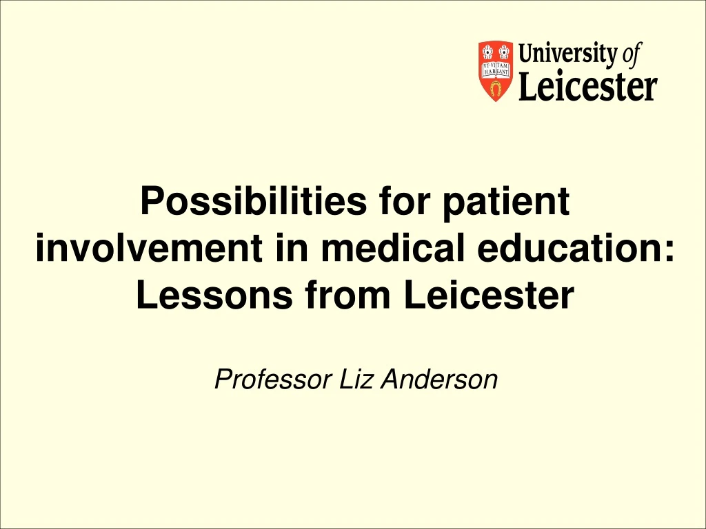 possibilities for patient involvement in medical