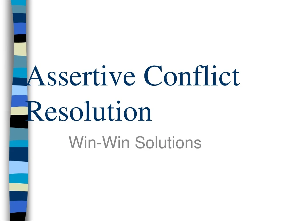 assertive conflict resolution