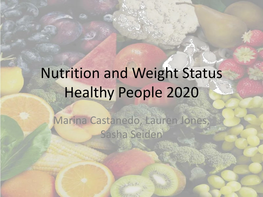 nutrition and weight status healthy people 2020