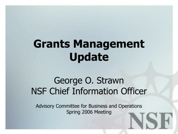 Grants Management Update