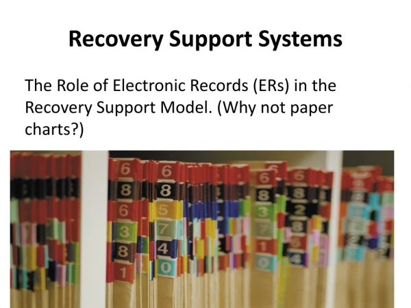 Recovery Support Systems