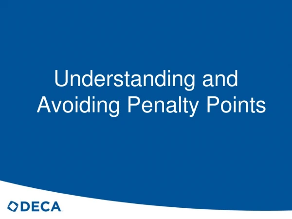 Understanding and Avoiding Penalty Points