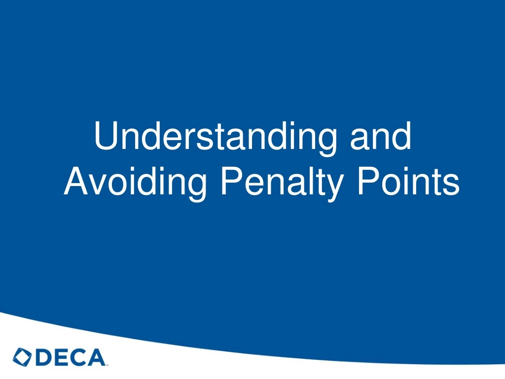 understanding and avoiding penalty points