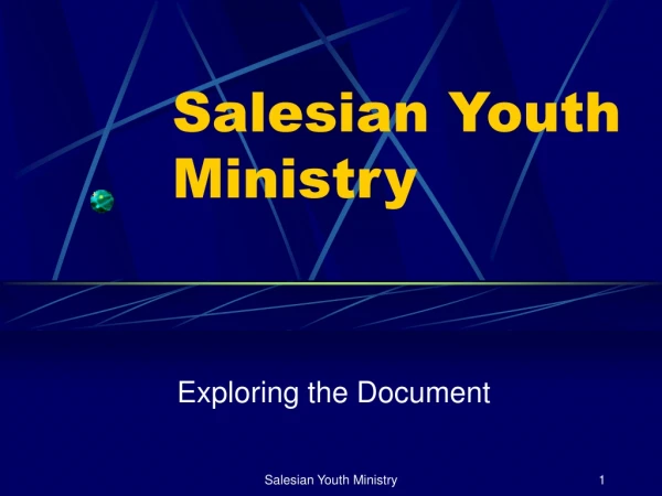 Salesian Youth Ministry