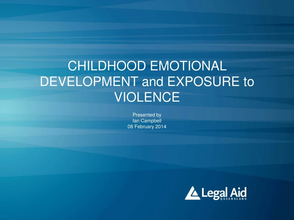 childhood emotional development and exposure to violence