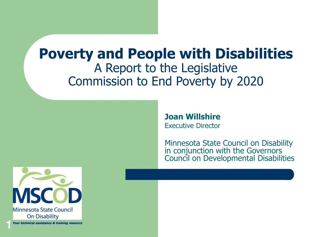 poverty and people with disabilities a report to the legislative commission to end poverty by 2020