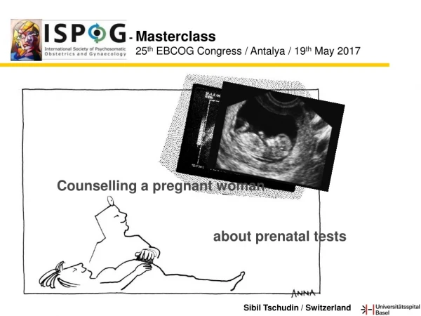 Counselling a pregnant woman about prenatal tests