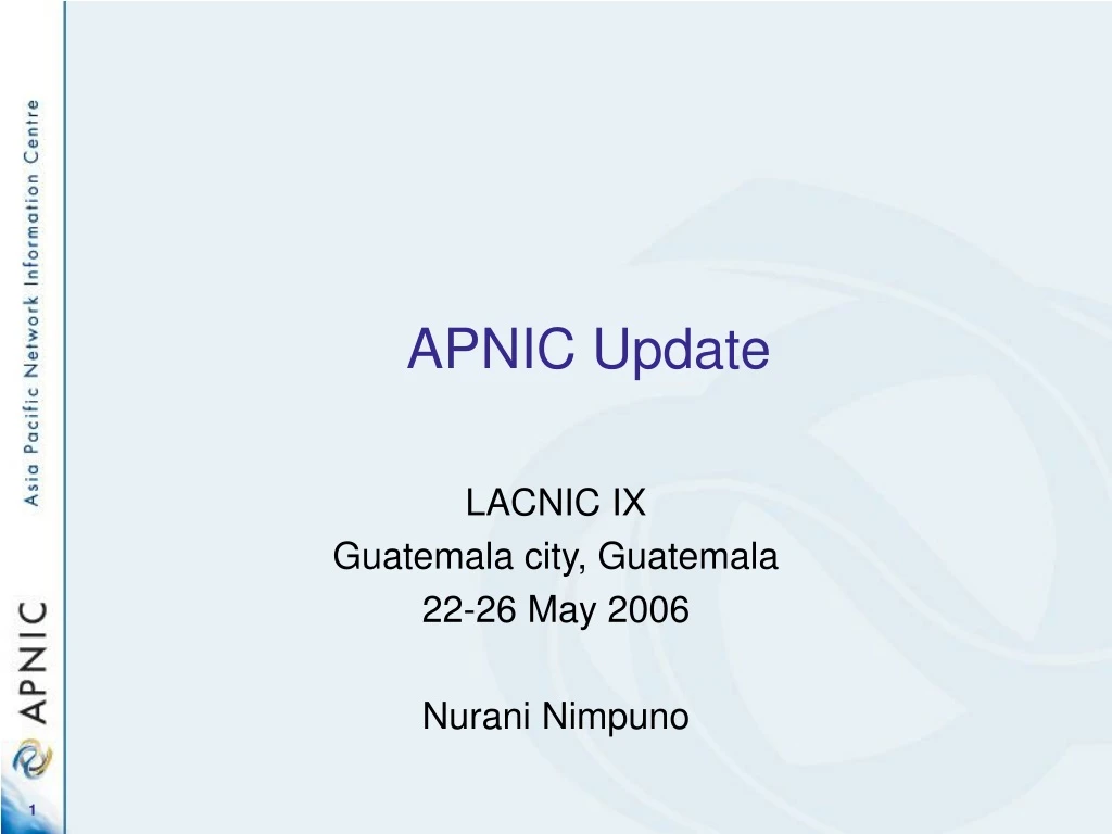 apnic update