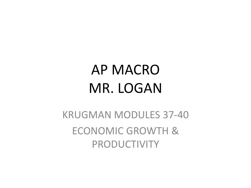 ap macro mr logan