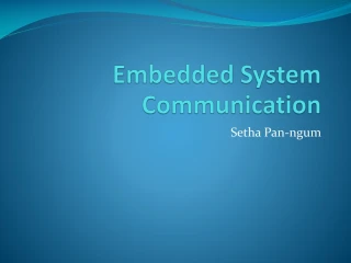 Embedded Communication Systems: Concepts and Architectures - slide 1