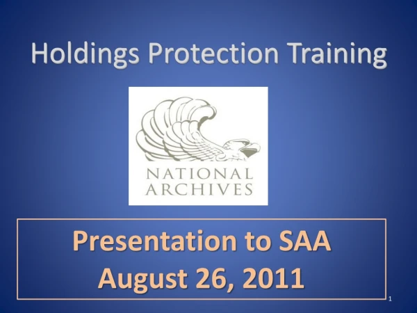 Holdings  Protection Training