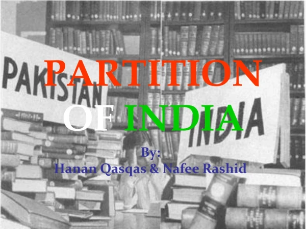 PARTITION OF INDIA