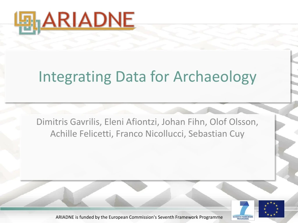 integrating data for archaeology