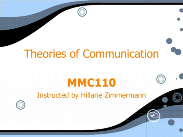 Theories of Communication