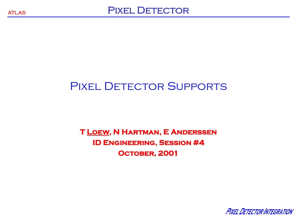 pixel detector supports
