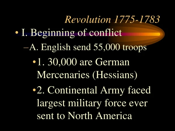 Revolution 1775-1783