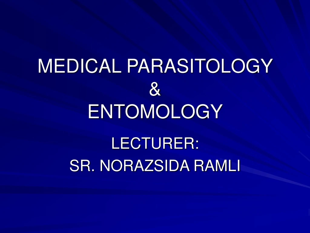 medical parasitology entomology