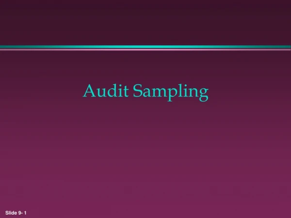 Audit Sampling