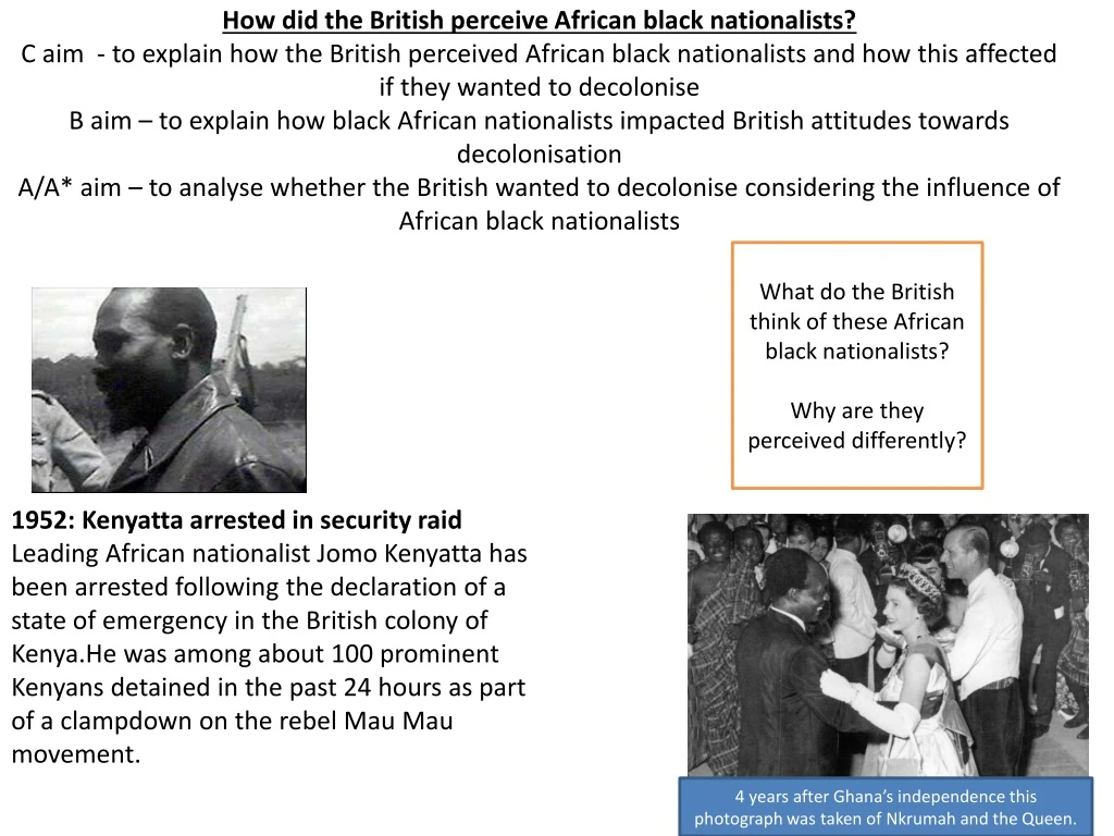 how did the british perceive african black