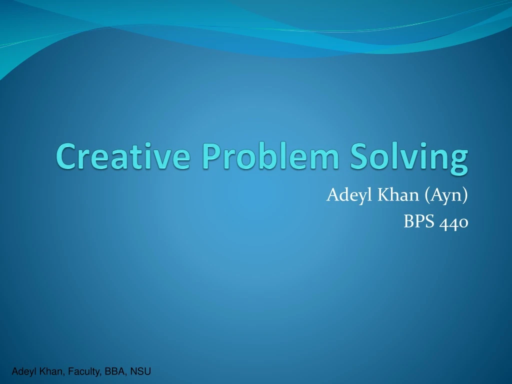 creative problem solving