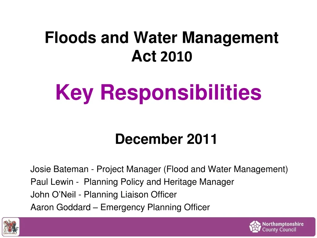 floods and water management act 2010