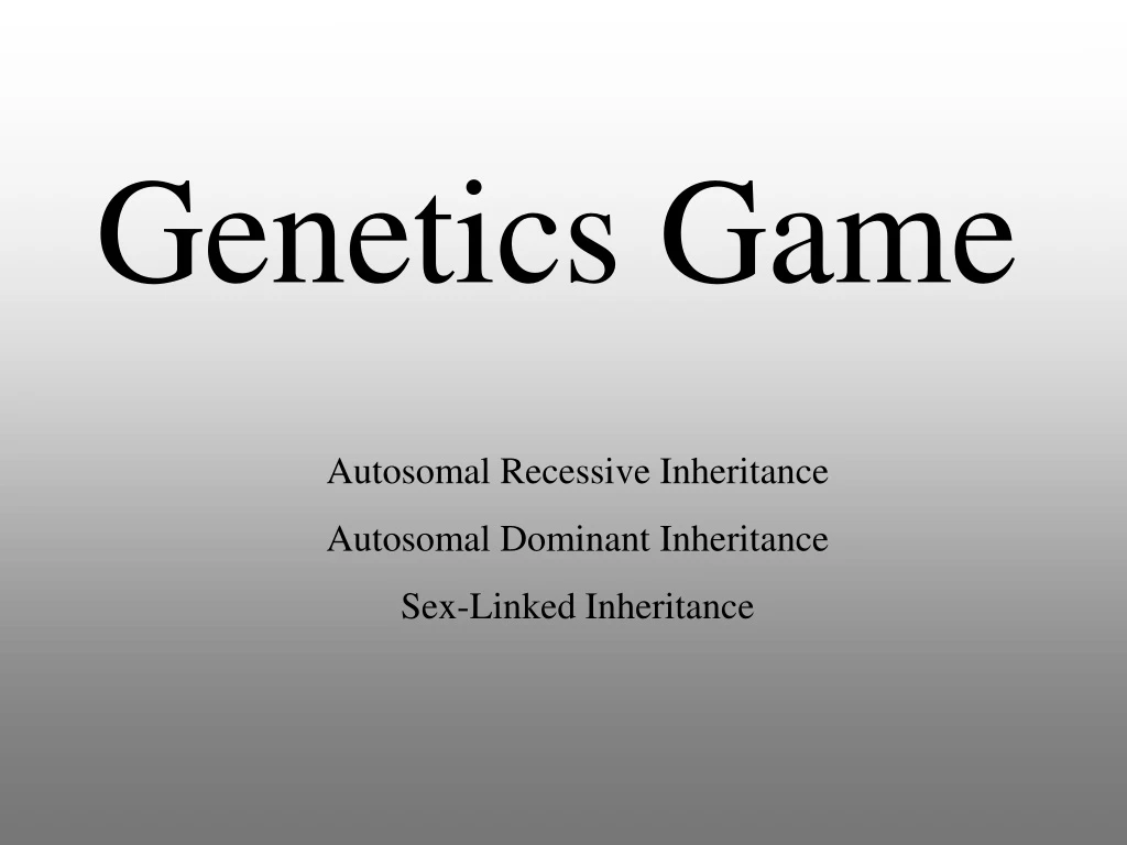 genetics game