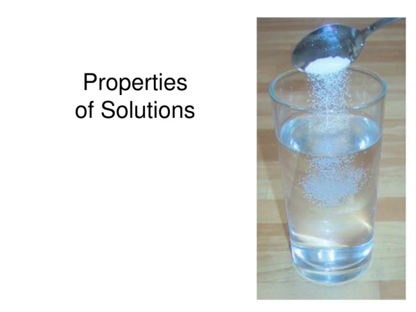 Properties  of Solutions