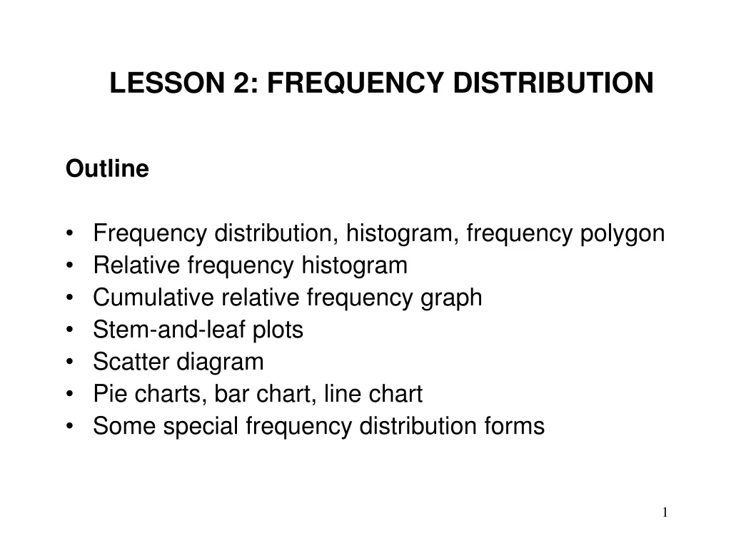 lesson 2 frequency distribution
