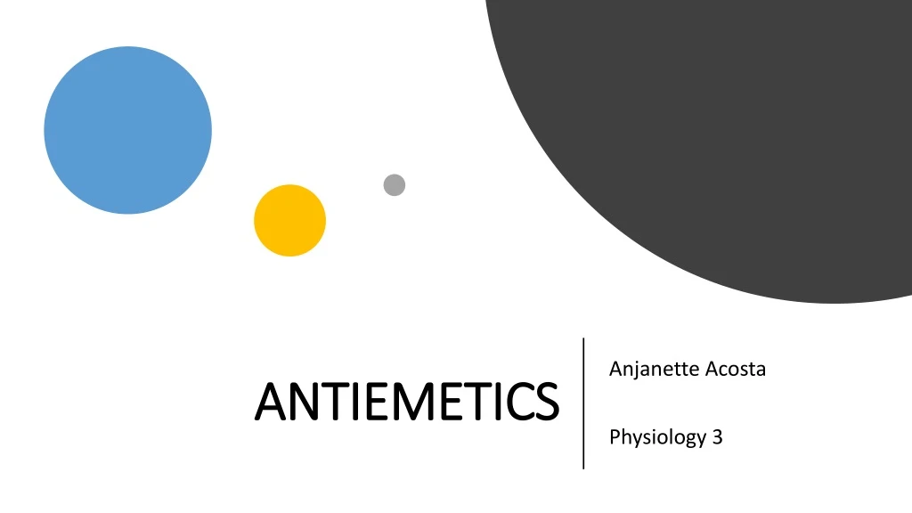 antiemetics